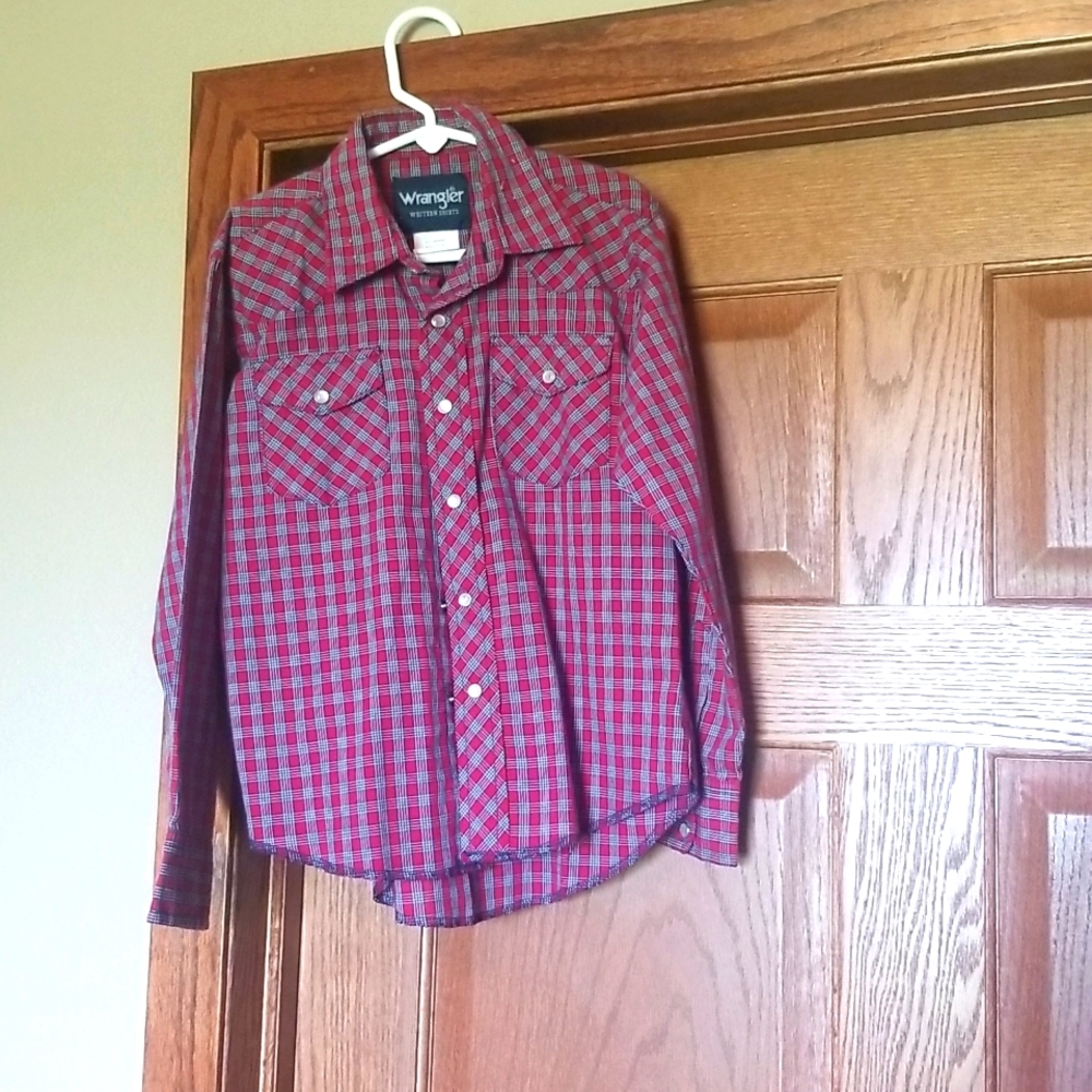 COPY - Wrangler Button Down Western Shirt Size M 7-8